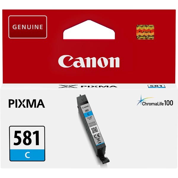 E-shop Canon originál ink CLI581 C, cyan, 5,6ml, 2103C001, Canon PIXMA TR7550, TR8550, TS6150, TS6151, TS8150, TS81, azurová