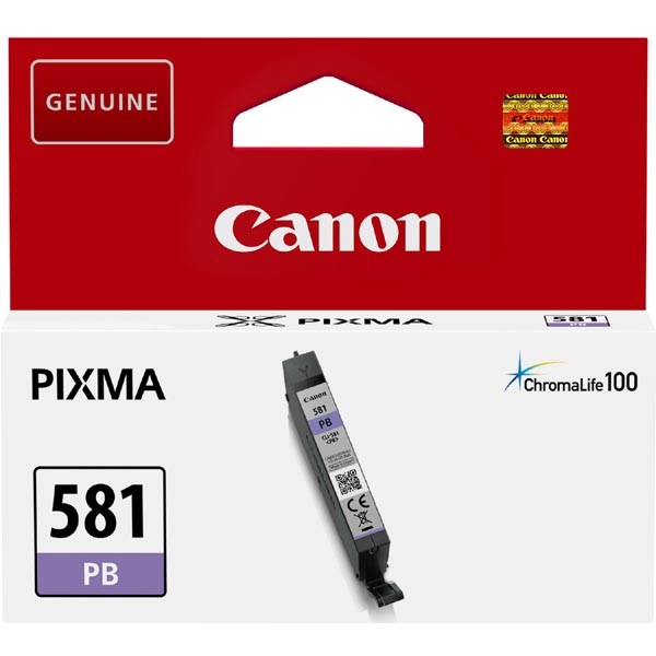 E-shop Canon originál ink CLI581 PB, photo blue, 5,6ml, 2107C001, Canon PIXMA TR7550,TR8550,TS6150,TS6151,TS8150,TS8151, photo blue