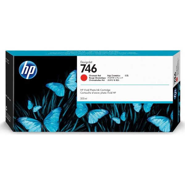 E-shop HP originál ink P2V81A, HP 746, chromatic red, 300ml, HP HP DesignJet Z6, Z9+, červená