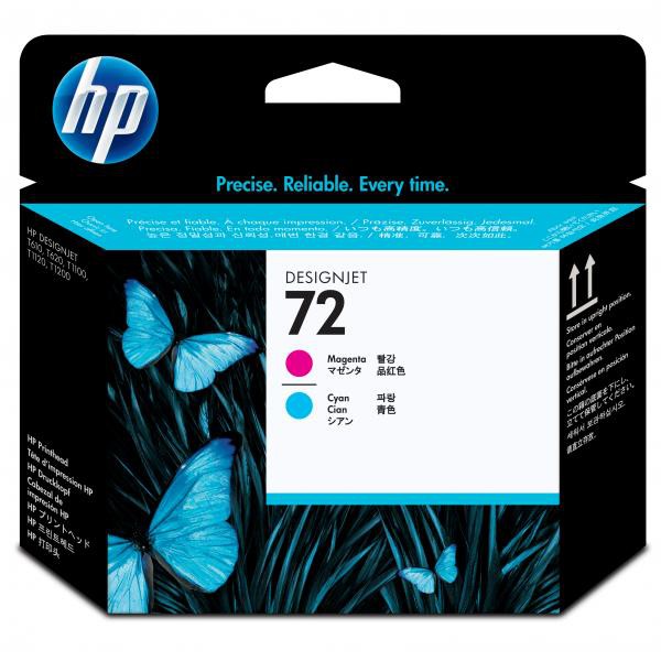 E-shop HP originál tlačová hlava C9383A, HP 72, magenta/cyan, HP Designjet T1100, T770, azurová