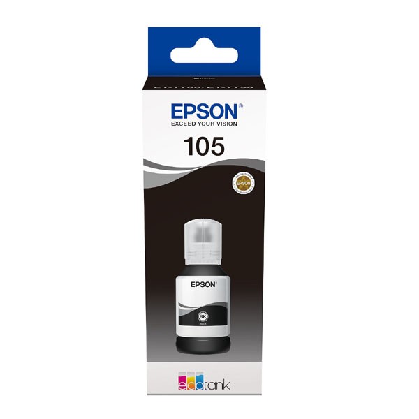 E-shop Epson originál ink C13T00Q140, 105, black, 140ml, Epson EcoTank ET-7700, ET-7750 Express Premium ET-7750, čierna