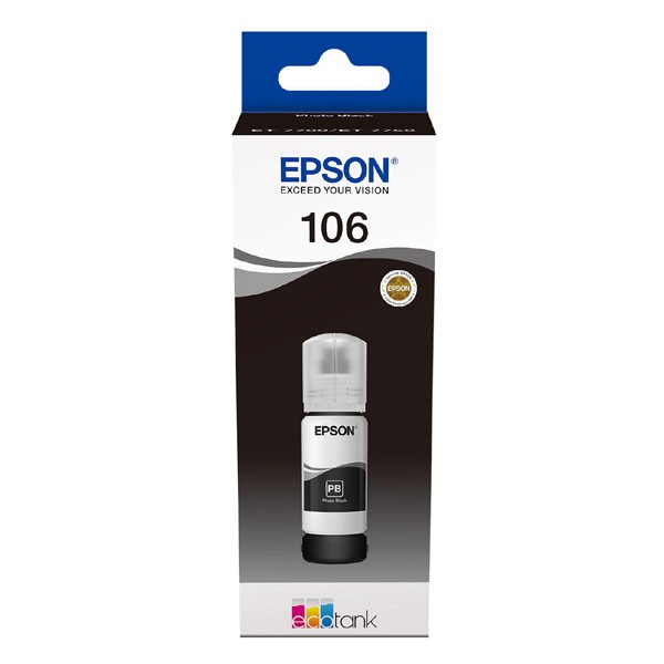 E-shop Epson originál ink C13T00R140, 106, photo black, 70ml, Epson EcoTank ET-7700, ET-7750 Express Premium ET-7750, photo black