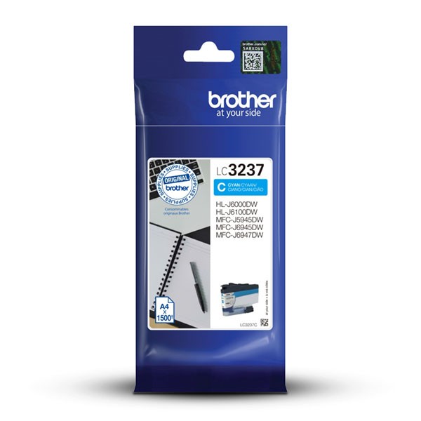 E-shop Brother originál ink LC-3237C, cyan, 1500str., Brother MFC-J5945DW, MFC-J6945DW, MFC-J6947DW, azurová