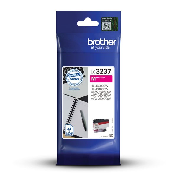 E-shop Brother originál ink LC-3237M, magenta, 1500str., Brother MFC-J5945DW, MFC-J6945DW, MFC-J6947DW, purpurová