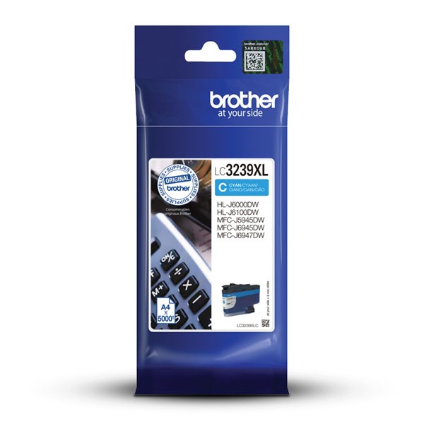 E-shop Brother originál ink LC-3239XLC, cyan, 5000str., Brother MFC-J5945DW, MFC-J6945DW, MFC-J6947DW, azurová