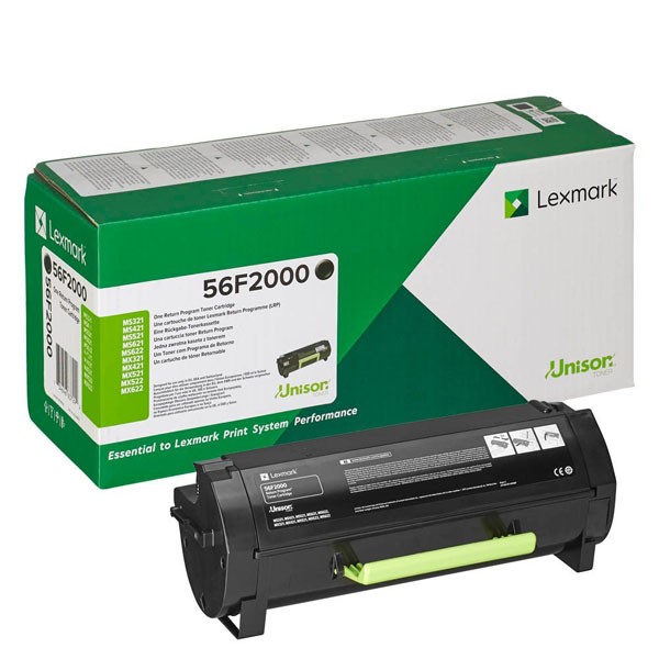 E-shop Lexmark originál toner 56F2000, black, 6000str., return, Lexmark MX521,622,522,321,421, O, čierna