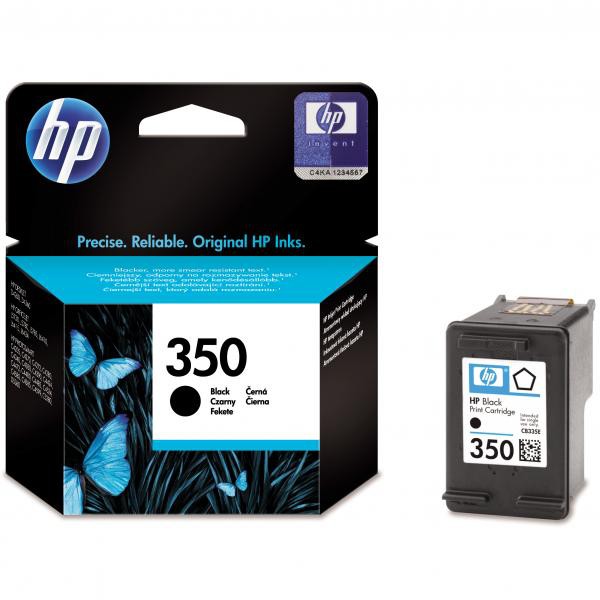 HP originál ink CB335EE, HP 350, black, 4,5ml, HP Officejet J5780, J5785, čierna