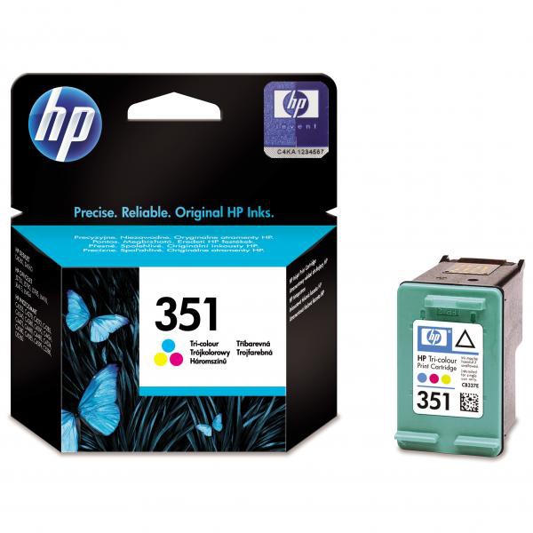 HP originál ink CB337EE, HP 351, color, 3,5ml, HP Officejet J5780, J5785, farebná