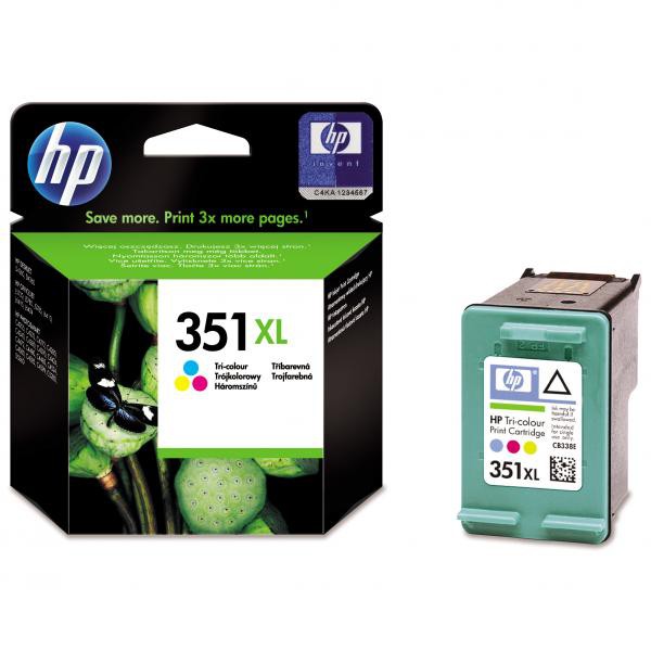 HP originál ink CB338EE, HP 351XL, color, 14ml, HP Officejet J5780, J5785, farebná