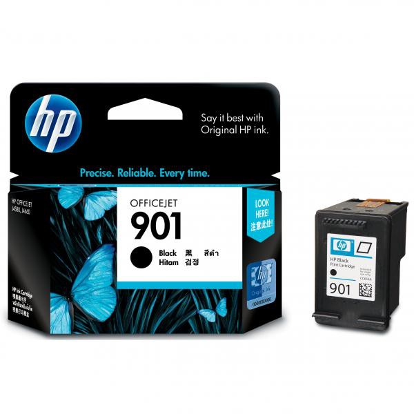 HP originál ink CC653AE, HP 901, black, blister, 200str., 4ml, HP OfficeJet J4580, čierna
