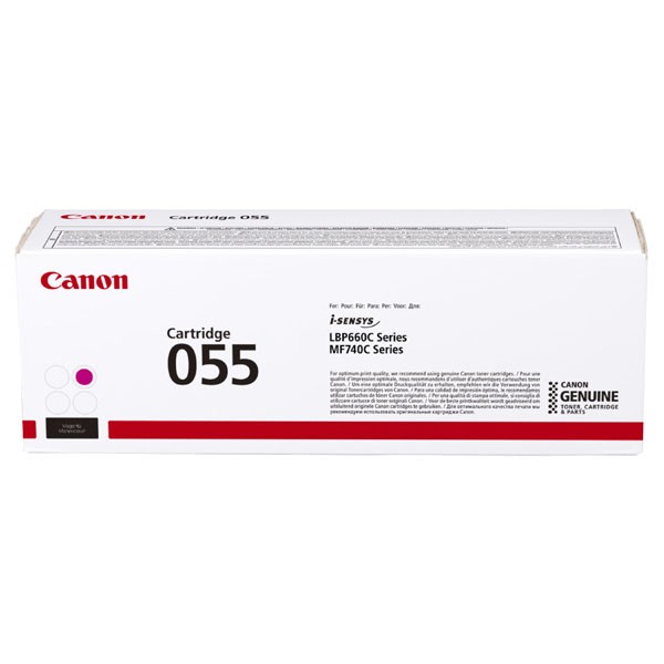 E-shop Canon originál toner 055M, magenta, 2100str., 3014C002, Canon MF742Cdw, MF744Cdw, MF746Cx, LBP663Cdw, LBP664Cx, O, purpurová