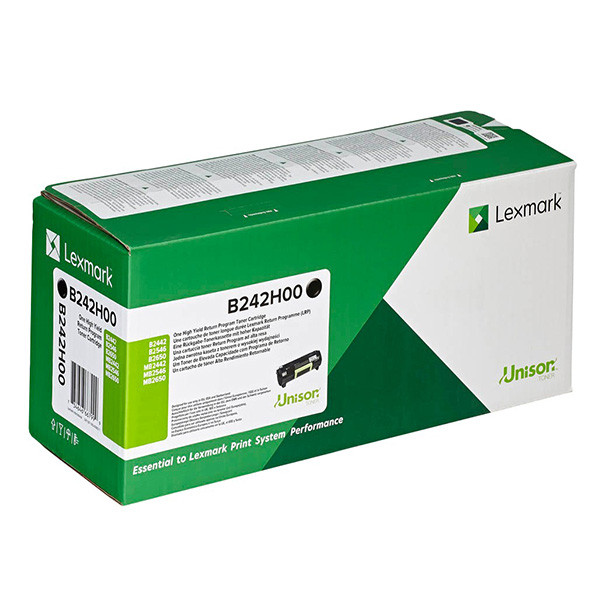 E-shop Lexmark originál toner B242H00, black, 6000str., high capacity, return, Lexmark B2442dw, B2546dn, B2546dw, B2650dn, B2650dw, O, čierna