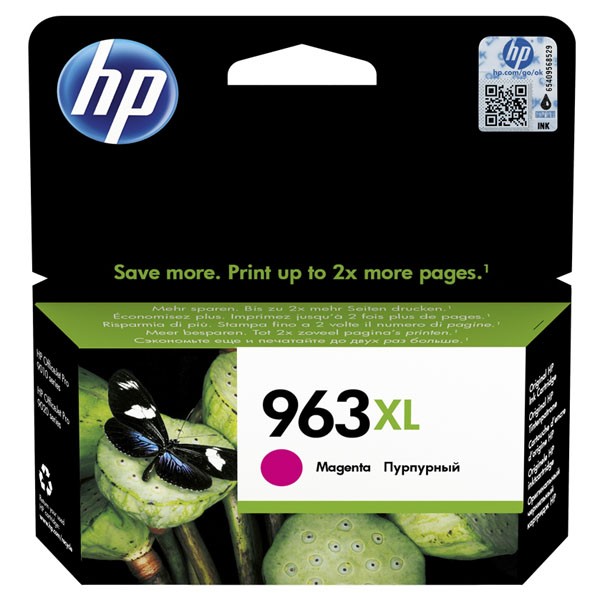 E-shop HP originál ink 3JA28AE, HP 963XL, magenta, 1600str., 22.92ml, high capacity, HP Officejet Pro 9012, 9014, 9015, 9016, 9019/P, purpurová