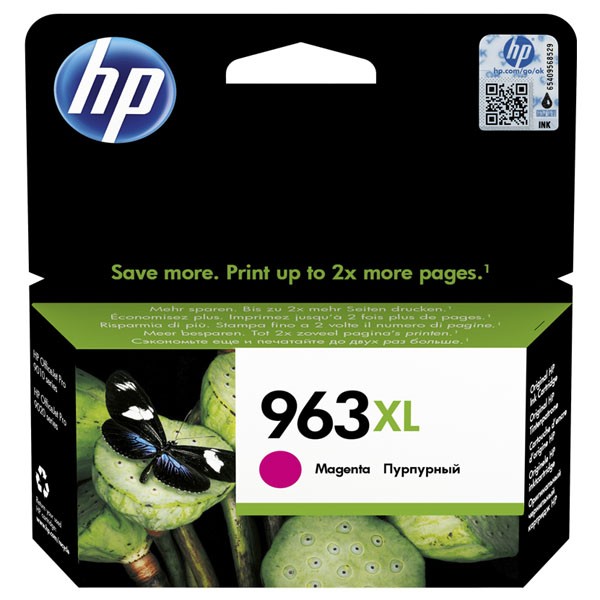 E-shop HP originál ink 3JA28AE#301, HP 963XL, magenta, blister, 1600str., 22.92ml, high capacity, HP Officejet Pro 9012, 9014, 9015, 9016, purpurová