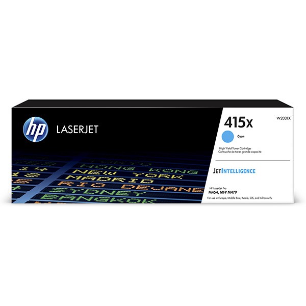 E-shop HP originál toner W2031X, cyan, 6000str., HP 415X, HP Color LaserJet Pro M454, MFP M479, O, azurová