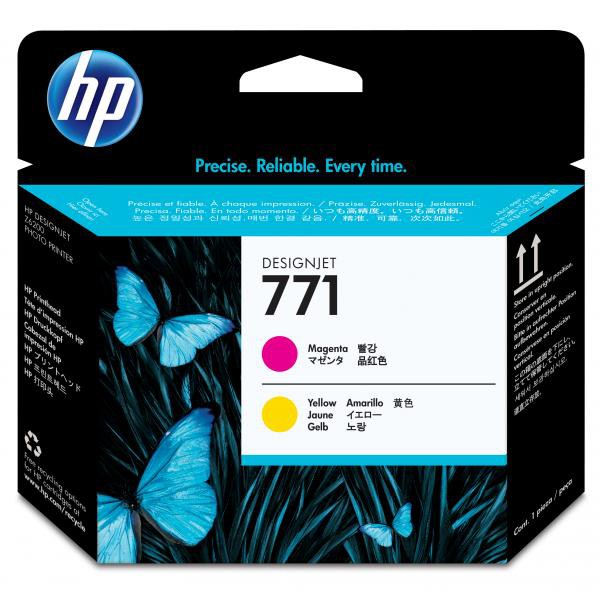 HP originál tlačová hlava CE018A, HP 771, magenta/yellow, HP HP Designjet Z6200, Z6600, Z6800, purpurová