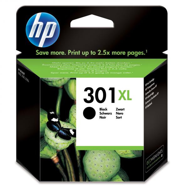 HP originál ink CH563EE, HP 301XL, black, blister, 480str., HP HP Deskjet 1000, 1050, 2050, 3000, 3050, čierna