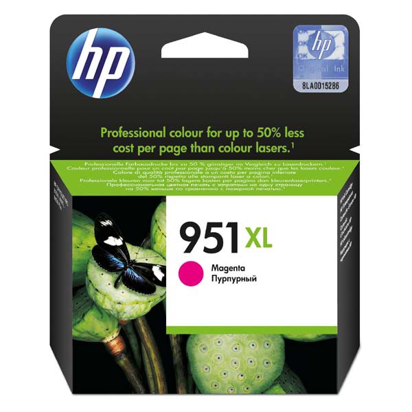 E-shop HP originál ink CN047AE, HP 951XL, magenta, blister, 1500str., 17ml, HP Officejet Pro 8100 ePrinter,8620, purpurová