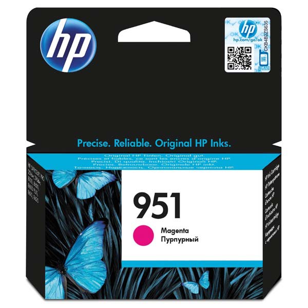 E-shop HP originál ink CN051AE, HP 951, magenta, 700str., pre HP Officejet Pro 276dw, 8100 ePrinter, purpurová