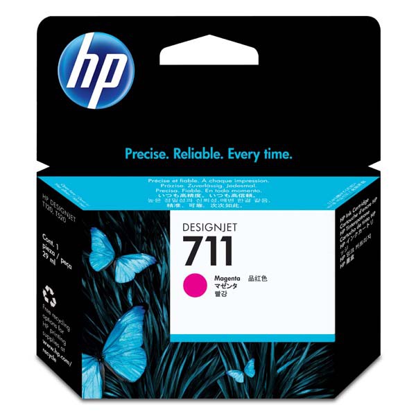 HP originál ink CZ131A, HP 711, magenta, 29ml, HP DesignJet T120, T520, purpurová