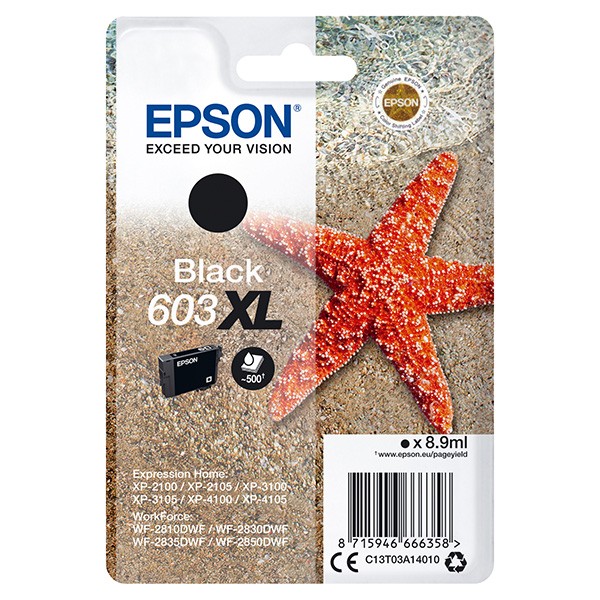 E-shop Epson originál ink C13T03A14010, 603XL, black, 8.9ml, Epson Expression Home XP-2100, 2105, 3100, 3105, WF2810, čierna