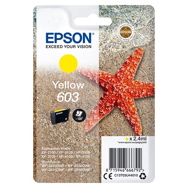 E-shop Epson originál ink C13T03U44010, yellow, 2.4ml, Epson Expression Home XP-2100, 2105, 3100, 3105 WF-2310, žltá