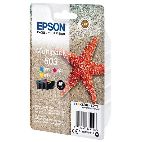 E-shop Epson originál ink C13T03U54010, 603, color, 3x2.4ml, Epson Expression Home XP-2100, 2105, 3100, 3105 WF-2310, farebná