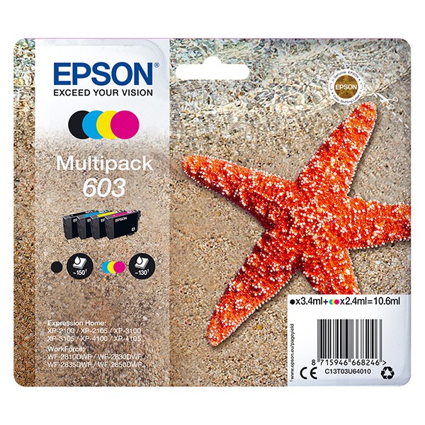 E-shop Epson originál ink C13T03U64010, 603, CMYK, 1x3.4ml + 3x2.4ml, Epson Expression Home XP-2100, 2105, 3100, 3105 WF-2310