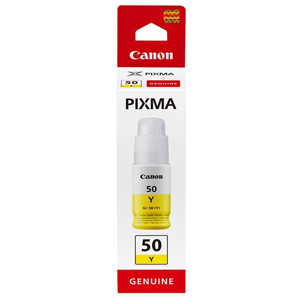 E-shop Canon originál ink GI-50 Y, yellow, 7700str., 9ml, 3405C001, Canon PIXMA G5050,G6050,GM2050, žltá