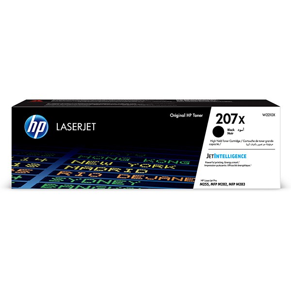 HP originál toner W2210X, black, 3150str., HP 207X, high capacity, HP Color LaserJet Pro M255, MFP M282, M283, O, čierna