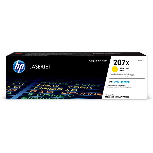 HP originál toner W2212X, yellow, 2450str., HP 207X, HP Color LaserJet Pro M255, MFP M282, M283, O, žltá