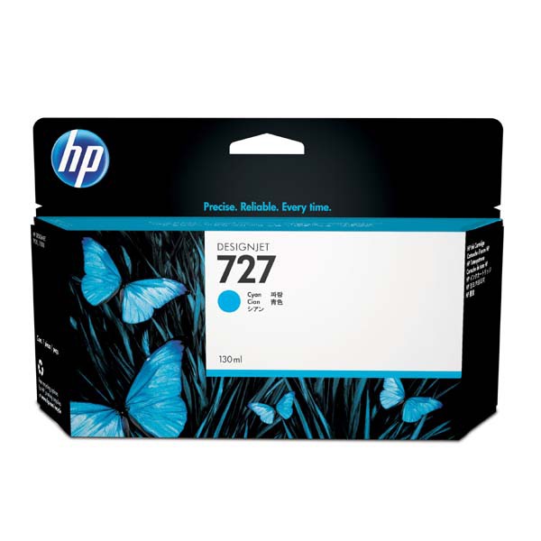 E-shop HP originál ink B3P19A, HP 727, cyan, 130ml, HP DesignJet T1500, T2500, T920, azurová