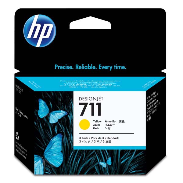 E-shop HP originál ink CZ136A, HP 711, yellow, 3x29ml, 3ks, HP DesignJet T120, T520, žltá