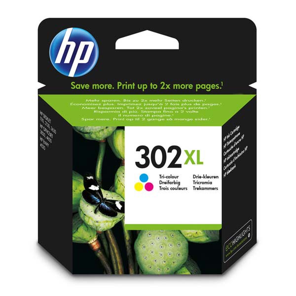 E-shop HP originál ink sada F6U67AE, HP 302XL, color, 330str., 8ml, HP OJ 3830,3834,4650, DJ 2130,3630,1010, Envy 4520, farebná