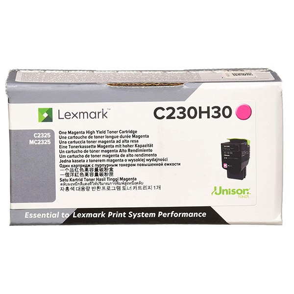 E-shop Lexmark originál toner C230H30, magenta, 2300str., high capacity, Lexmark C2325dw,MC2325adw, O, purpurová