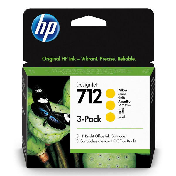 E-shop HP originál ink 3ED79A, HP 712, yellow, 29ml, HP 3-pack DesignJet Studio,T210,T230,T250,T630,T650, žltá