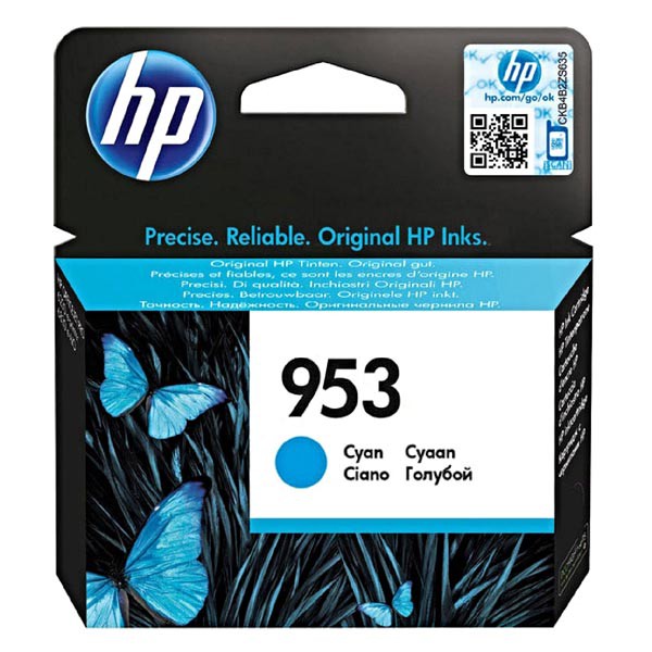 E-shop HP originál ink F6U12AE, cyan, 700str., 10ml, HP 953, HP OJ Pro 8218,8710,8720,8740, azurová