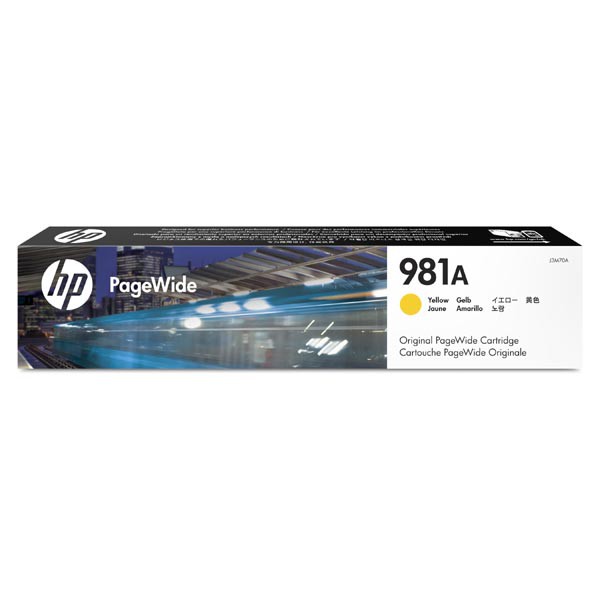 E-shop HP originál ink J3M70A, HP 981A, yellow, 6000str., 70ml, HP PageWide Enterprise Color 556, MFP 586, žltá