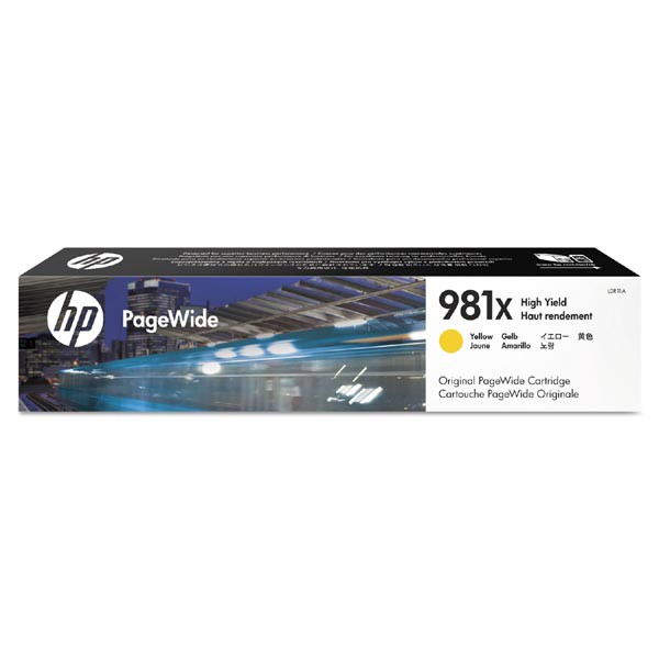E-shop HP originál ink L0R11A, HP 981X, yellow, 10000str., 114.5ml, high capacity, HP PageWide MFP E58650, 556, Flow 586, žltá