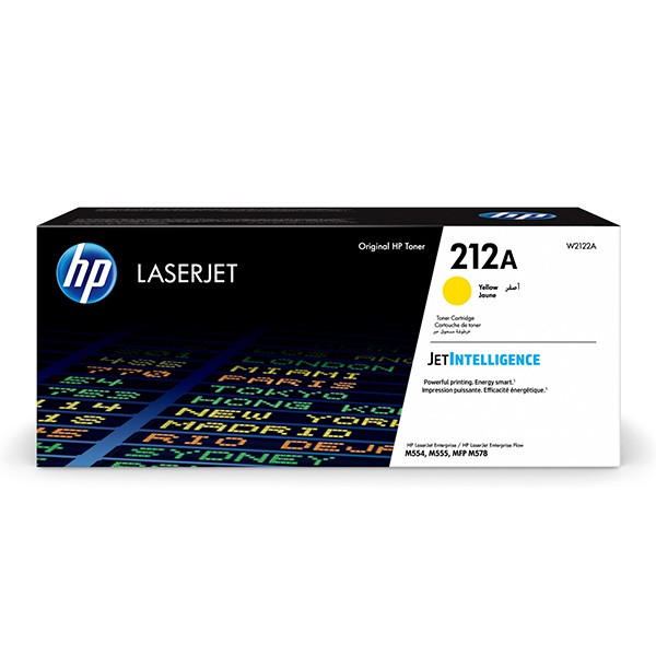 HP originál toner W2122A, yellow, 4500str., HP 212A, HP Color LaserJet Enterprise M554dn,M555dn,M555x, O, žltá