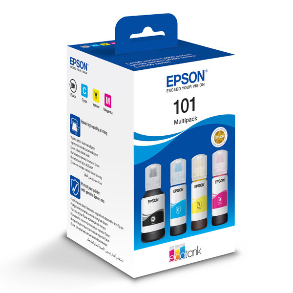 Epson originál ink C13T03V64A, 101, T03V64A, CMYK, Epson EcoTank L6160,L6170,L6190,L4150,L4160