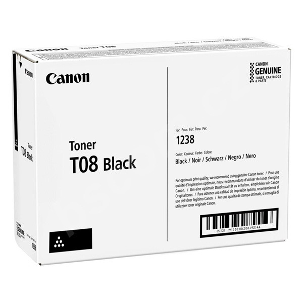 Canon originál toner T08, black, 11000str., 3010C006, Canon i-SENSYS X 1238P Series, O, čierna