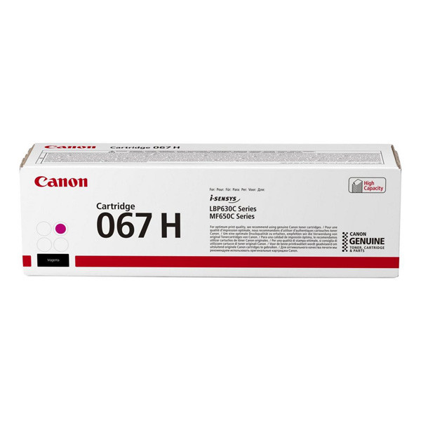 E-shop Canon originál toner 067 H M, magenta, 2350str., 5104C002, high capacity, Canon LBP631Cdw, LBP633Cdw, MF651Cw, MF655Cdw, MF657Cdw,, purpurová