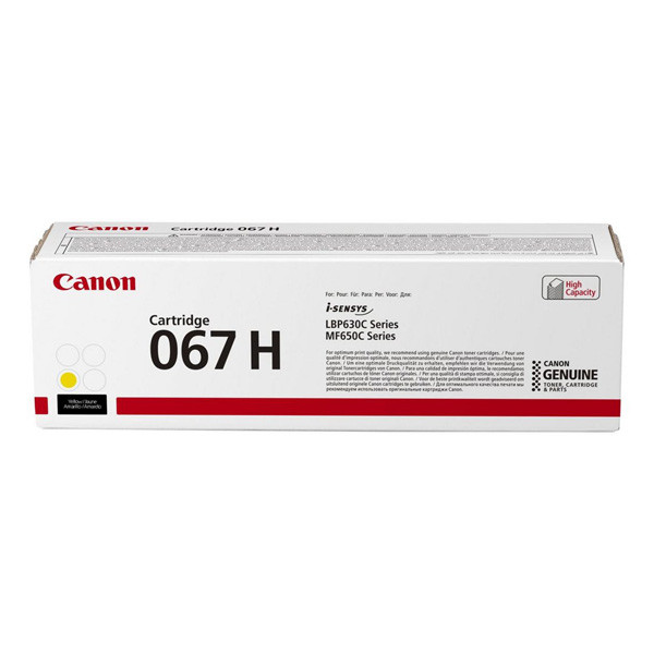 E-shop Canon originál toner 067 H Y, yellow, 2350str., 5103C002, high capacity, Canon LBP631Cdw, LBP633Cdw, MF651Cw, MF655Cdw, MF657Cdw,, žltá