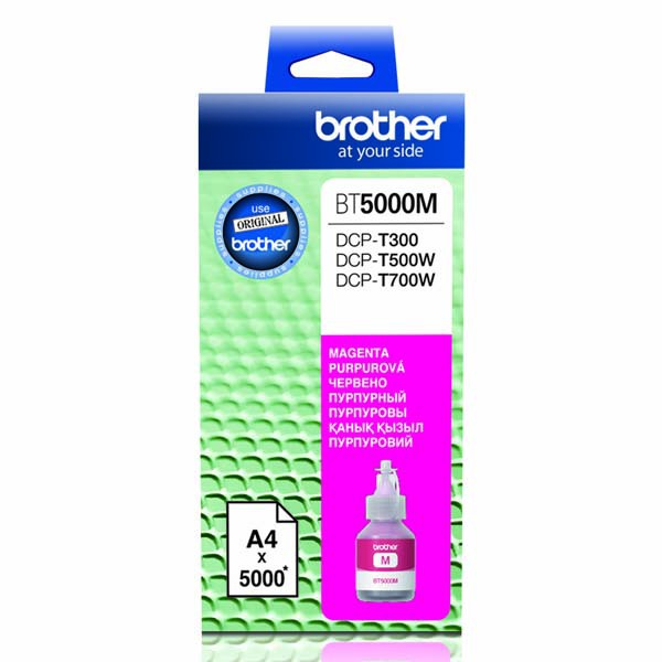 E-shop Brother originál ink BT-5000M, magenta, 5000str., Brother DCP T300, DCP T500W, DCP T700W, purpurová