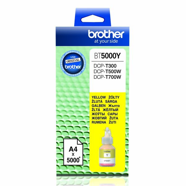 E-shop Brother originál ink BT-5000Y, yellow, 5000str., Brother DCP T300, DCP T500W, DCP T700W, žltá