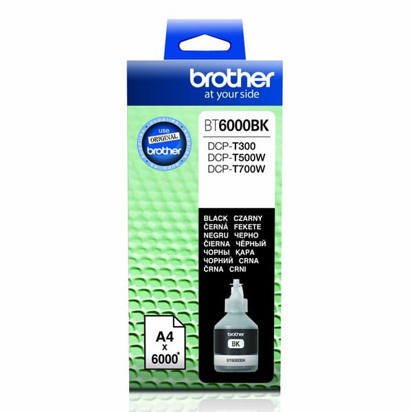 E-shop Brother originál ink BT-6000BK, black, 6000str., Brother DCP T300, DCP T500W, DCP T700W, čierna
