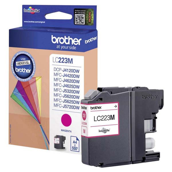 E-shop Brother originál ink LC-223M, magenta, 600str., Brother MFC-J4420DW, MFC-J4620DW, purpurová