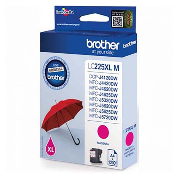 E-shop Brother originál ink LC-225XLM, magenta, 1200str., Brother MFC-J4420DW, MFC-J4620DW, purpurová