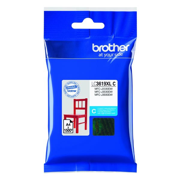 E-shop Brother originál ink LC-3619XLC, cyan, 1500str., Brother MFCJ2330, 3530, 3930, azurová